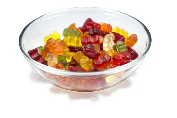 Gummi Bears on a plate — Stock Photo, Image