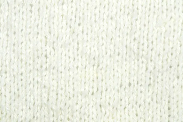 White knitting wool texture background — Stock Photo, Image