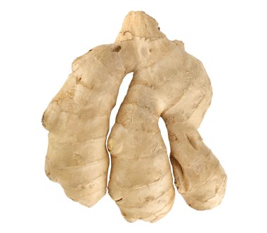 Beyaz arkaplanda zencefil izole.