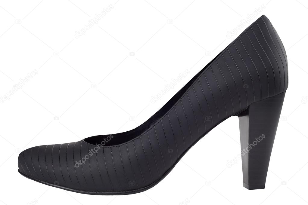 black shiny work shoes