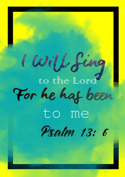 Bibelworte Psalm Ich Dem Herrn Singen Denn Hat Mir Gutes — Stockfoto