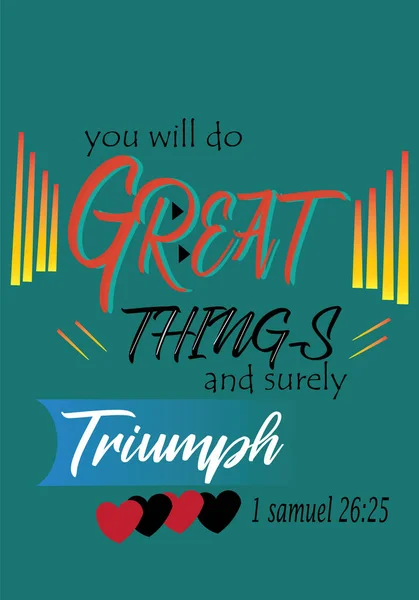 English Bible Verses You Great Things Surely Triumph Samuel — ストック写真