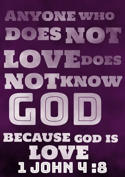 English Bible Verses Anyone Who Does Love Does Know God — Fotografia de Stock