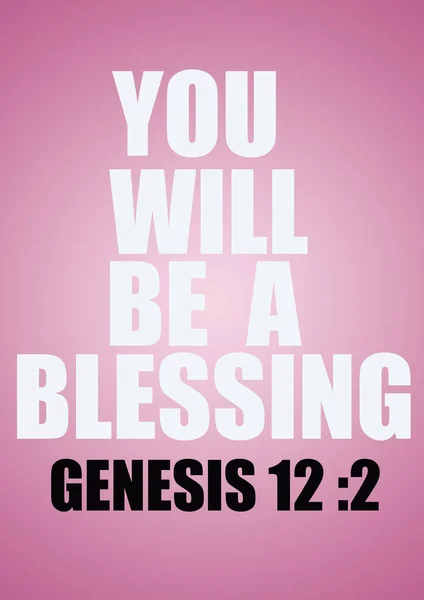 Biblické Verše Budeš Požehnáním Genesis — Stock fotografie