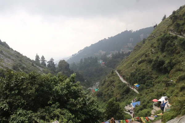 Pintoresca Vista Escena Aire Libre Cascada Dharamshala Himachal Pradesh India —  Fotos de Stock