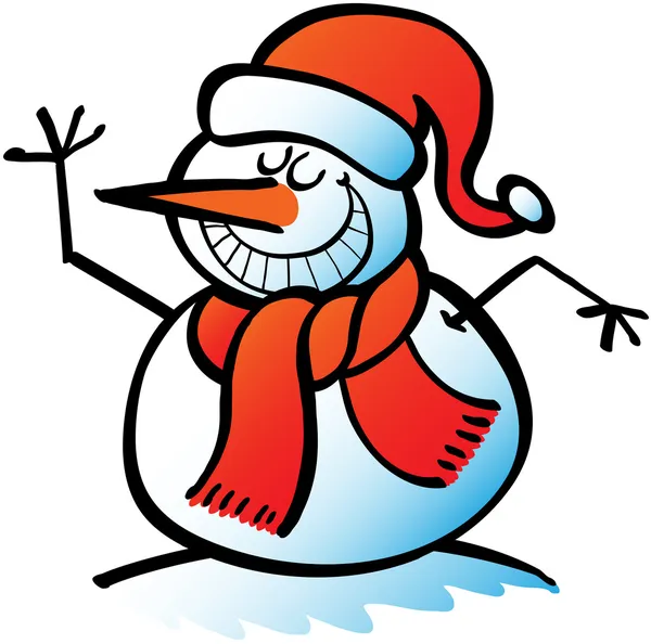 Christmas snowman — Stock Vector