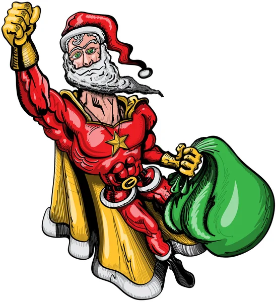 Powerful Santa Claus — Stock Vector