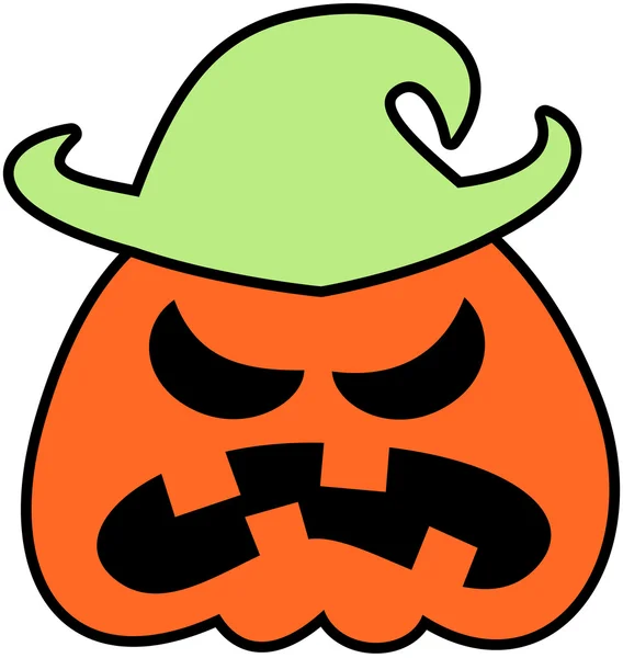 Épouvantail orange effrayant — Image vectorielle