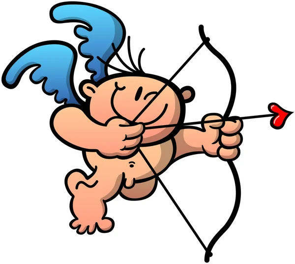 Cute naked Cupid — Stock Vector