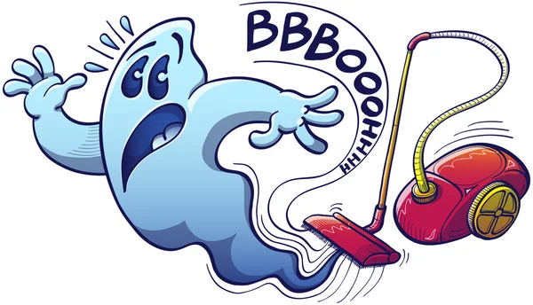 Doodsbang blauwe ghost — Stockvector