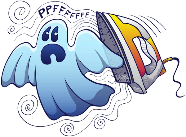 Fantasma azul aterrorizado — Vector de stock