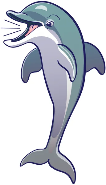 灰色和白色的海豚 — 图库矢量图片