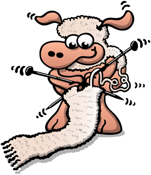 Nice smiling white sheep