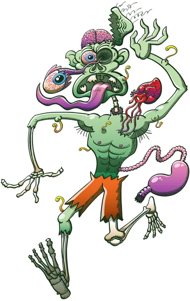 Scared zombie running — Stock Illustration Scared zombie running Royalty Free Stock Vectors