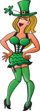 seksi st patrick's day kız