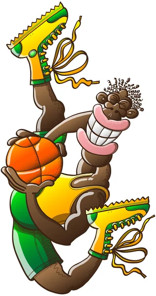 Joueur de basket noir mince — Image vectorielle