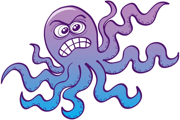 Zuřivý chobotnice — Stockový vektor