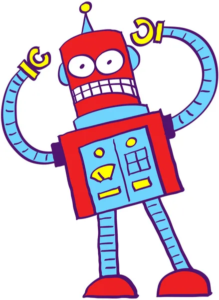 Mad robot — Stock Vector