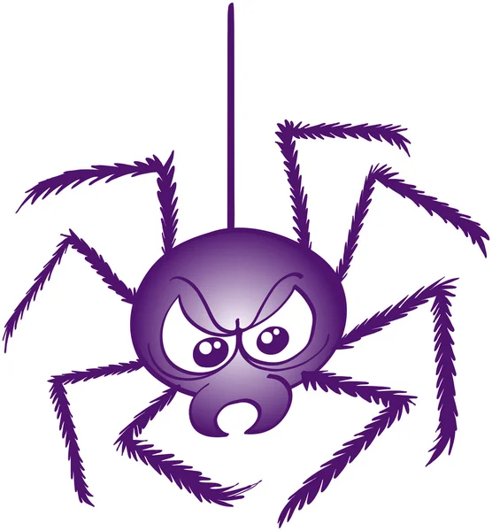 Araña púrpura estupenda — Vector de stock