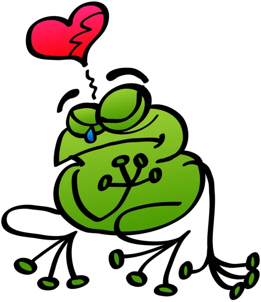 Frog se sentir blessé à cause de l'amour — Image vectorielle