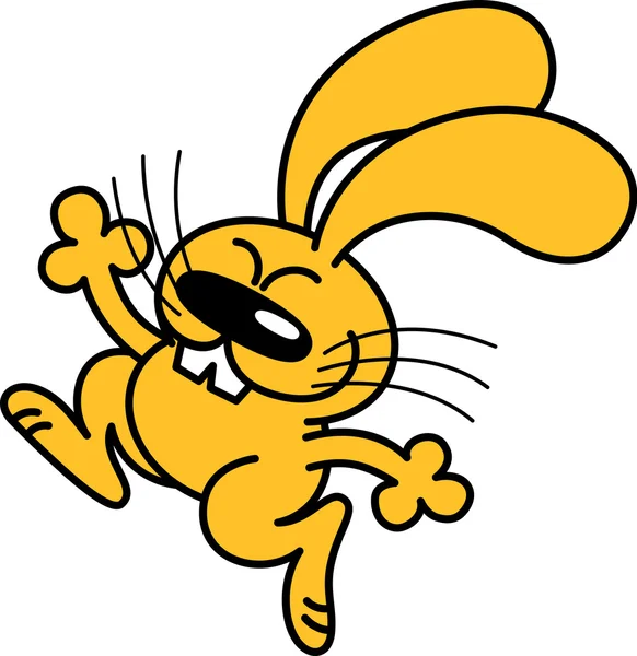 Lapin jaune heureux — Image vectorielle