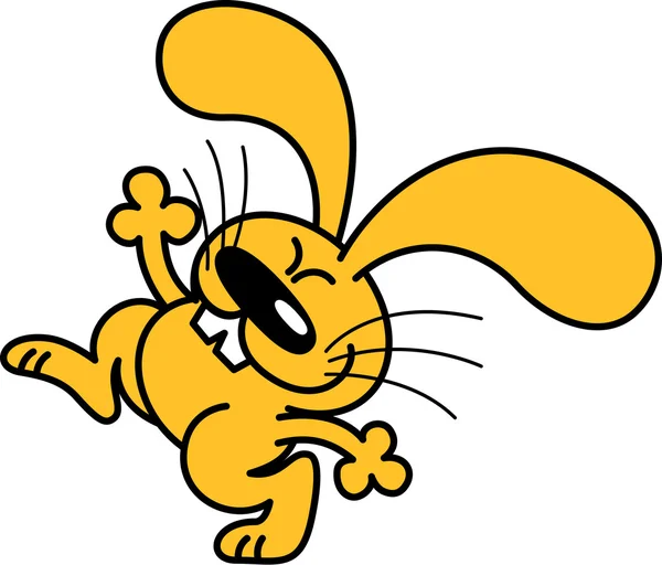 Lapin jaune avec gros nez — Image vectorielle