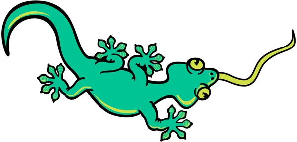 Green gecko — Stock Vector