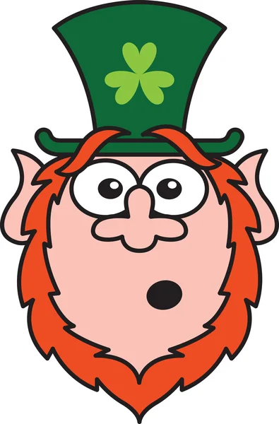 Leprechaun met rode baard — Stockvector