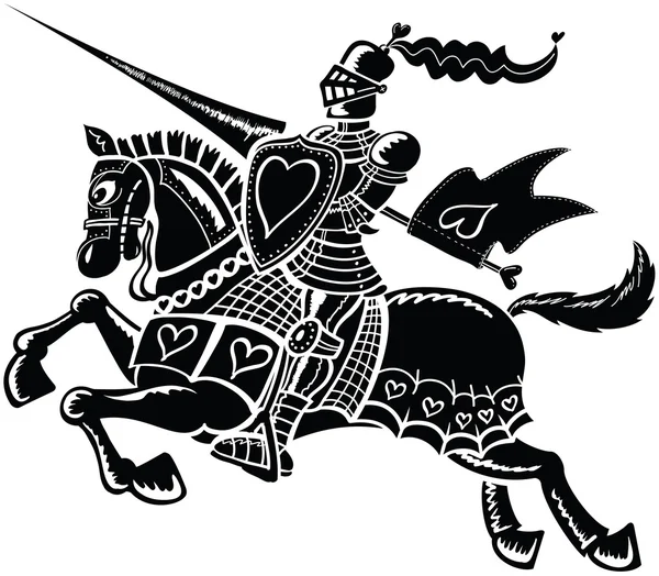 Kalpler giyen mızrak dövüşü knight