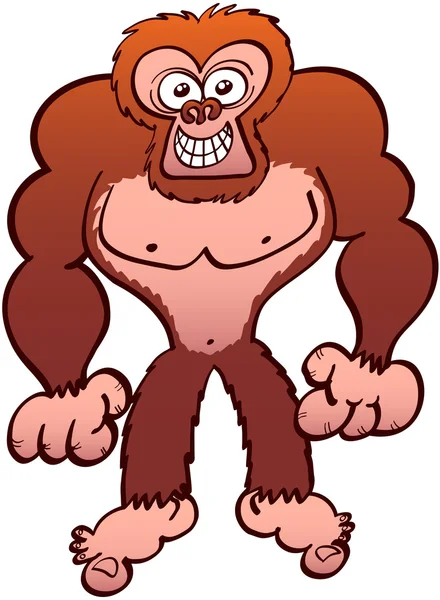 Enorme monstruo simio-como — Vector de stock