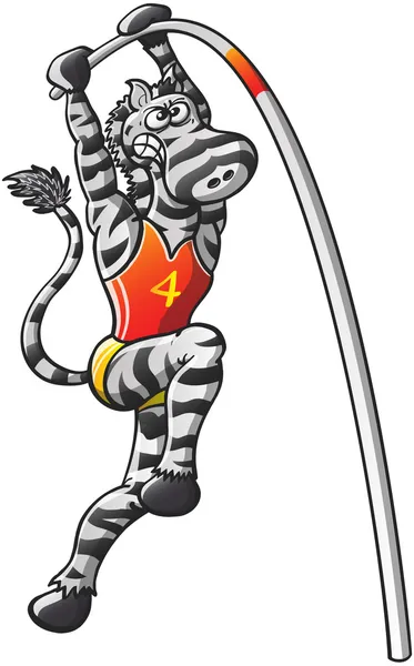 zebra sırıkla atlama için gidiş