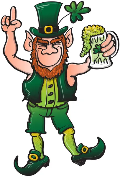 St patrick's day kabouter dansen — Stockvector