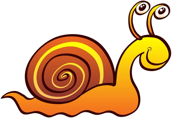 Nice land snail — Stock Vector