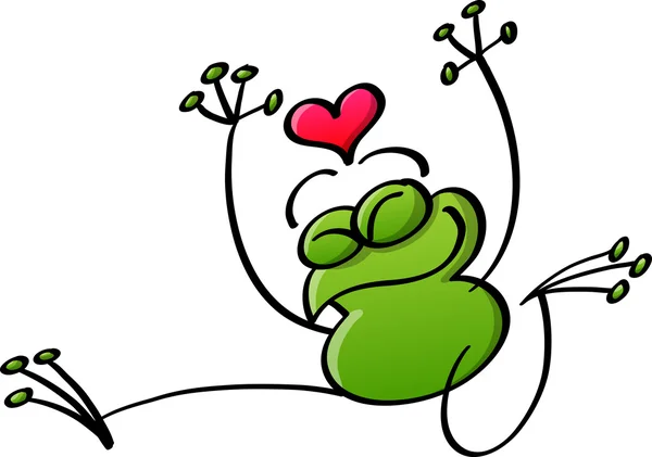Влюбленная лягушка — стоковый вектор