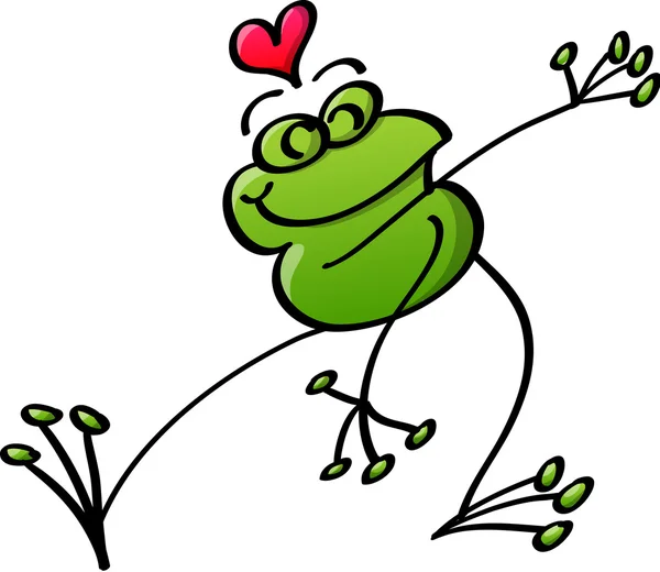 Frog in love — Stock Vector