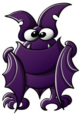 Cute little bat with purple fur