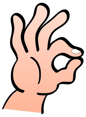 ok işareti yaparak el