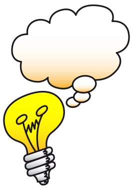 ampul ile boş kabarcık konuşma