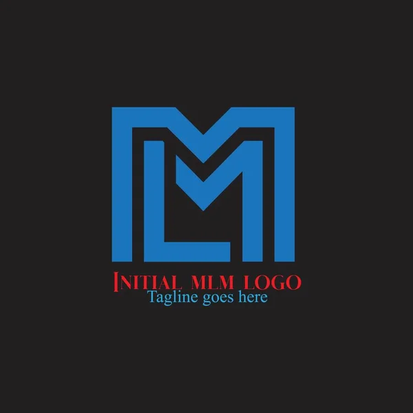 Inspiração Design Exclusivo Inicial Logotipo Mlm — Fotografia de Stock