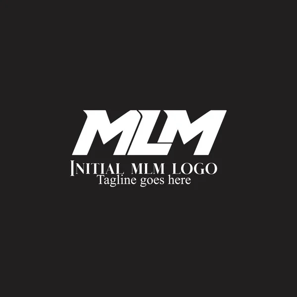 Iniziale Logo Mlm Design Esclusivo Ispirazione — Foto Stock