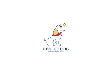 Kurtarma köpeği logosu özel tasarım ilham kaynağı