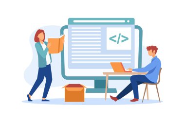 Web geliştirme illüstrasyonu özel tasarım ilham