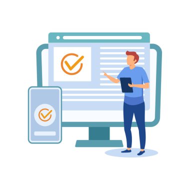Cros- browser uyumluluk illüstrasyonu özel tasarım ilhamı