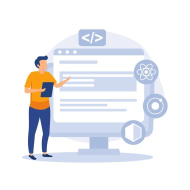 Çapraz platform çerçeve çalışması illüstrasyon özel tasarım ilham