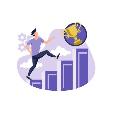 Motivasyon illüstrasyonu özel tasarım ilham