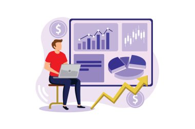Borsa illüstrasyonu özel tasarım ilham kaynağı