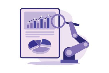 Bussines süreci otomasyon illüstrasyon özel tasarım ilham