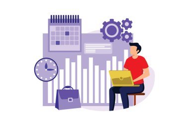 Yenilik yönetimi yazılım illüstrasyonu özel tasarım ilhamı