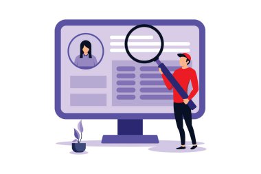 HR yazılım illüstrasyonu özel tasarım ilham