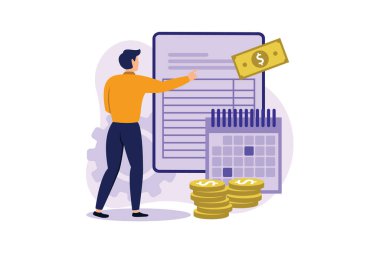 Ön ödeme terimleri illüstrasyon özel tasarım ilham